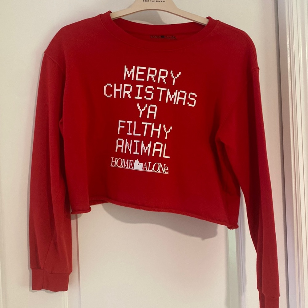 Cropped Red Christmas Sweater